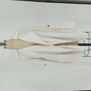 Forever 21 Open Front Jacket White S Business casual utility street pockets